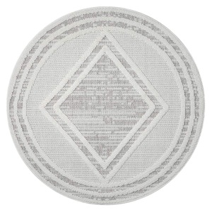 Carpet City, Carpet City Teppich »LINDO 8853«, rund, Kurzflor, Hochtief-Muster/ 3D-Effekt, Boho-Stil, Wohnzimmer, Carpet City Teppich »LINDO 8853«, rund, 11 mm Höhe, Kurzflor, Hochtief-Muster/ 3D-Effekt, Boho-Stil, Wohnzimmer