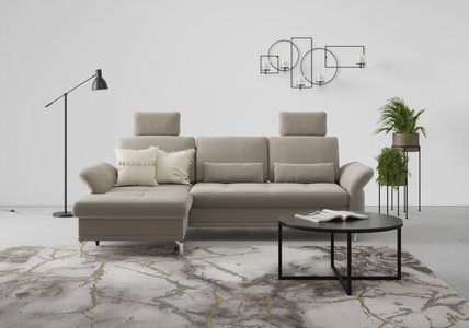 INOSIGN, INOSIGN Ecksofa »Palm Beach«, Federkern, mit Sitztiefenverstellung, wahlweise mit Bettfunktion, Bettkasten und Armteilverstellung, INOSIGN Ecksofa »Palm Beach L-Form«, Federkern, mit Sitztiefenverstellung, wahlweise mit Bettfunktion