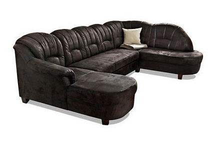 HOME AFFAIRE, Home affaire Wohnlandschaft »Budapest«, wahlweise mit Bettfunktion, Home affaire Wohnlandschaft »Budapest, viel Platz, Breite 288cm, zeitlos und elegant, U-Form« wahlweise mit Bettfunktion