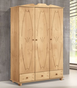 HOME AFFAIRE, Home affaire Kleiderschrank »Melody«, aus massiver Kiefer, 