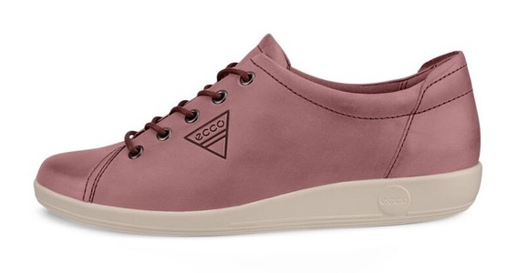 Ecco, Ecco Sneaker »Soft 2.0«, in klassischer Optik, Ecco Damen Sneaker aus Leder bordeaux