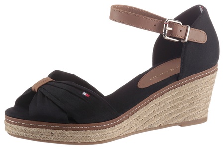 Tommy Hilfiger, Tommy Hilfiger Damen Hohe Sandalette Schwarz, 