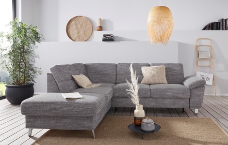 SIT&MORE, sit&more Ecksofa, sit&more Ecksofa »Sorano L-Form«, wahlweise mit Bettfunktion und Bettkasten