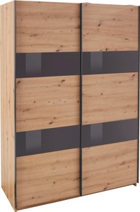 Wimex, Wimex Schwebetürenschrank »Altona«, Wimex Schwebetürenschrank »Altona«, mit Glaselementen und zusätzlichen Einlegeböden