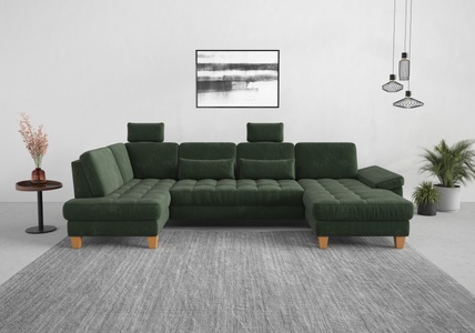 SIT&MORE, sit&more Wohnlandschaft, wahlweise mit Bettfunktion, Bettkasten, Sitztiefenverstellung, sit&more Wohnlandschaft »Westham U-Form«, wahlweise mit Bettfunktion, Bettkasten, Sitztiefenverstellung