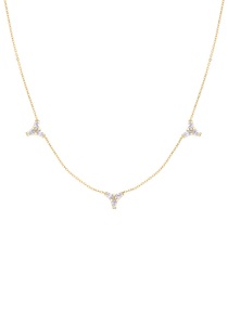 TAMARIS, Tamaris Kette mit Anhänger »Blume, Blüte, TJ-0247-N-45, TJ-0248-N-45«, mit Zirkonia (synth.), 