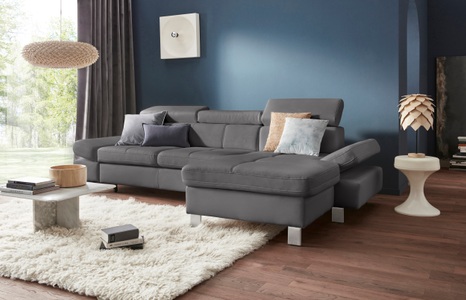 exxpo - sofa fashion Ecksofa, mit Kopf- bzw. Rückenverstellung, wahlweise mit Bettfunktion und Bettkasten