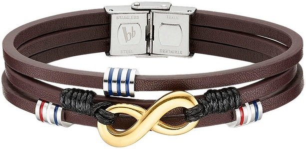 Bruno Banani, Bruno Banani Lederarmband »Schmuck Geschenk Armband Infinity-Unendlichkeit, B4094B/20/00/1-21«, Bruno Banani Lederarmband »Schmuck Geschenk Armband Infinity-Unendlichkeit, B4094B/20/00/1-21«