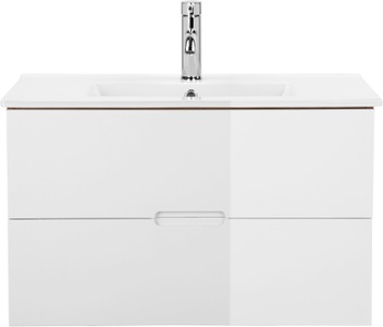 ANDAS, andas Waschtisch »Lund Badezimmerschrank Unterschrank mit Becken«, Waschplatz mit Waschbecken und 2 Auszügen Breite 80 cm, welltime Waschtisch »Lund Badezimmerschrank Unterschrank mit Becken«, Waschplatz mit Waschbecken und 2 Auszügen Breite 80 cm