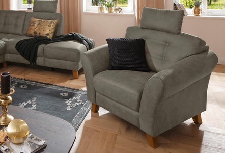 HOME AFFAIRE, Home affaire Sessel »Trondheim«, mit Federkern, Knopfheftung im Rücken, Home affaire Sessel »Trondheim«, mit Federkern, Knopfheftung im Rücken