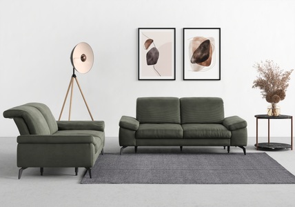 SIT&MORE, sit&more 2,5-Sitzer »Cabana«, Breite 211 cm, mit oder ohne Sitztiefen-, und Kopfteilfunktion, sit&more 2,5-Sitzer »Cabana« Breite 211 cm, mit oder ohne Sitztiefen-, und Kopfteilfunktion