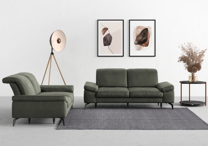 SIT&MORE, sit&more 2,5-Sitzer »Cabana«, Breite 211 cm, mit oder ohne Sitztiefen-, und Kopfteilfunktion, sit&more 2,5-Sitzer »Cabana« Breite 211 cm, mit oder ohne Sitztiefen-, und Kopfteilfunktion