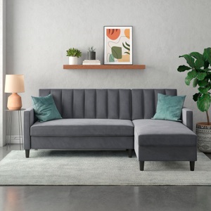 Dorel Home, Dorel Home Ecksofa mit Schlafffunktion, Recamiere mit Stauraum beidseitig montierbar, Rückenlehne 2-teilig und 3-fach verstellbar, Dorel Home Ecksofa »Celine, L-Form,« mit Bett-Funktion und Stauraum. Recamiere beidseitig montierbar