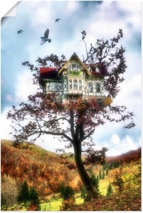 Artland, Artland Wandbild »Das Baumhaus«, Landschaften, (1 St.), in vielen Grössen & Produktarten - Alubild / Outdoorbild für den Aussenbereich, Leinwandbild, Poster, Wandaufkleber / Wandtattoo auch für Badezimmer geeignet, Artland Wandbild »Das Baumhaus«, Landschaften, (1 St.), als Alubild, Leinwandbild, Wandaufkleber oder Poster in versch. Grössen