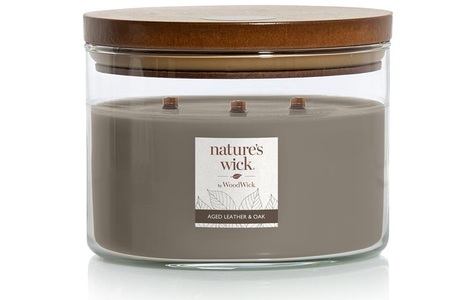 WoodWick, Woodwick Duftkerze »Natures Wick Aged Leather & Oak«, 