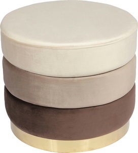 Kayoom, Kayoom Sitzhocker »Elyse«, Kayoom Sitzhocker »Hocker Elyse, Edler Touch durch goldfarbenenen Sockel«, (1 St.), samtweich, hochwertig, Perfekt aufeinander abgestimmte Farben