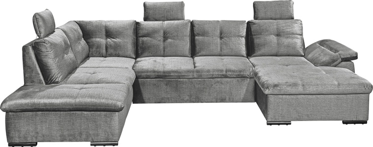 ED EXCITING DESIGN, ED EXCITING DESIGN Wohnlandschaft »Alija U-Form«, frei im Raum stellbar, Schlaffunktion, Kopfstützen, Armteilverstellung, ED EXCITING DESIGN Wohnlandschaft »Alija U-Form«, frei im Raum stellbar, Schlaffunktion, Kopfstützen, Armteilverstellung