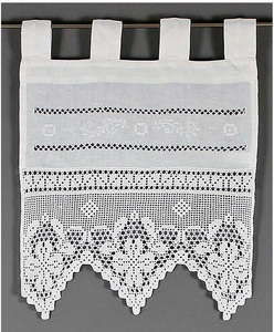 HOSSNER - ART OF HOME DECO, HOSSNER - ART OF HOME DECO Scheibengardine »Traunsee«, m. Stickerei, Hohlsaum u. Häkelspitze, 