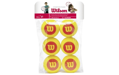 WILSON, Starter Foam Balls (Stage 3) 6er Beutel, Wilson Tennisball »Starter gelb«