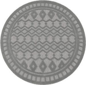 PACO HOME, Paco Home Teppich »Livorno 671«, rund, Uni-Farben, Scandi, Rauten Muster, Hoch-Tief Effekt, Outdoor geeignet, Paco Home Teppich »Livorno 671«, rund, 14 mm Höhe, Uni-Farben, Scandi, Rauten Muster, Hoch-Tief Effekt, Outdoor geeignet