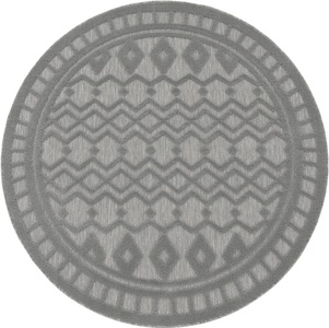 PACO HOME, Paco Home Teppich »Livorno 671«, rund, Uni-Farben, Scandi, Rauten Muster, Hoch-Tief Effekt, Outdoor geeignet, Paco Home Teppich »Livorno 671«, rund, 14 mm Höhe, Uni-Farben, Scandi, Rauten Muster, Hoch-Tief Effekt, Outdoor geeignet