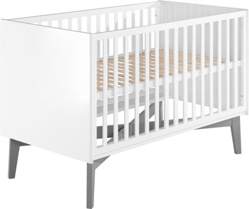 Roba, roba Kombi-Kinderbett Mika, roba® Babybett »Kombi-Kinderbett Mika, 70x140 cm«, mit aussergewöhnlicher Retro-Fusskonstruktion