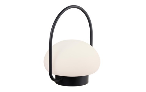 Nordlux, LED-Dekorationsleuchte Sponge to go mit Akku, Nordlux Sponge To Go Akku Lampe Schwarz / Weiss