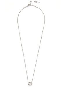 J.Jayz, J.Jayz Kette mit Anhänger »dezent, schlicht, klassisch, rund«, mit Glasstein, Firetti Kette mit Anhänger »dezent, schlicht, klassisch, rund«, mit Glasstein