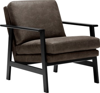 Lovi, LOVI Sessel »Pepper«, Gestell schwarz aus massiver Buche im Retro Style, 