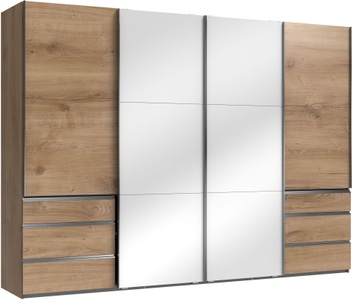 fresh to go, Fresh To Go Schwebetürenschrank »Level«, mit Glastüren und Synchronöffnung, Wimex Schwebetürenschrank »Level by fresh to go«, mit Glastüren und Synchronöffnung