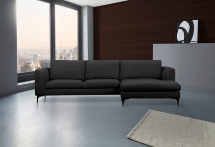 PLACES OF STYLE, Places of Style Ecksofa »Nixon«, auch in Samtvelours, inkl. Rückenkissen, 