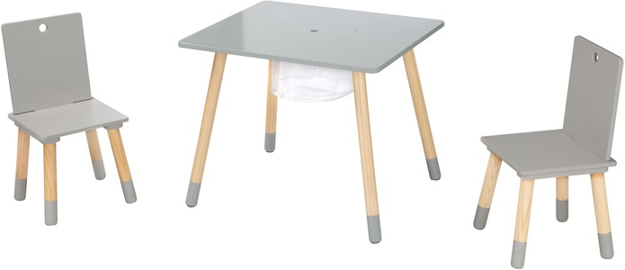 Roba, roba Sitzgruppe mit Aufbewahrungsnetz grau, roba® Kindersitzgruppe »Sitzgruppe mit Aufbewahrungsnetz«
