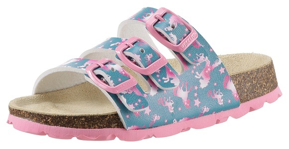 Superfit, Superfit Pantolette »FUSSBETTPANTOFFEL WMS: mittel«, mit Schnallenverschluss, 