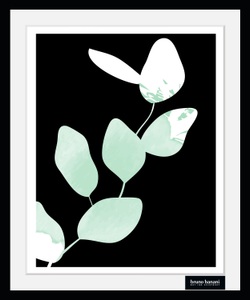 Bruno Banani, Bruno Banani Bild mit Rahmen »Eukalyptus - Gerahmter Digitaldruck - Wandbild«, (1 St.), Holzrahmen - Dekoration, Bruno Banani Bild mit Rahmen »Eukalyptus - Gerahmter Digitaldruck - Wandbild«, Blumen-Blumenbilder-Kunst-Modern, (1 St.), Premium Poster mit Naturholzrahmen, Handarbeit aus Deutschland