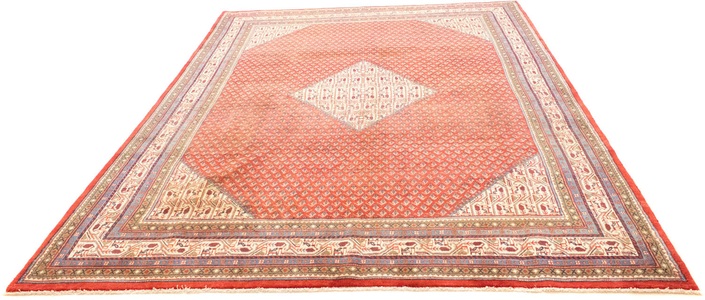 MorgenLand, morgenland Wollteppich »Mir Teppich handgeknüpft rot«, rechteckig, 8 mm Höhe, 