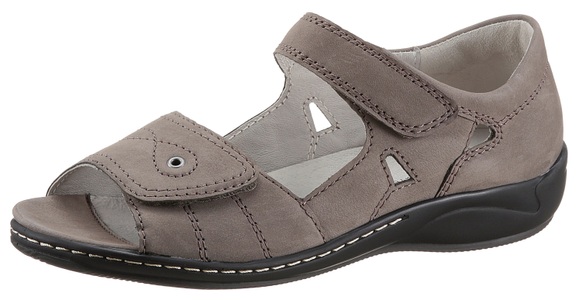 Waldläufer, Waldläufer Riemchensandale »HILENA«, mit Ziersteppung, H-Weite, Waldläufer Riemchensandale »HILENA«, Sommerschuh, Sandalette, Keilabsatz, mit Ziersteppung, H-Weite