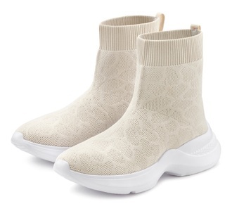 Lascana, LASCANA Sneaker, High Top aus elastischem Material VEGAN, LASCANA Sneaker »Sock Boot,«, elastisches Material, Slipper, Boot, Freizeitschuhe, High Top VEGAN