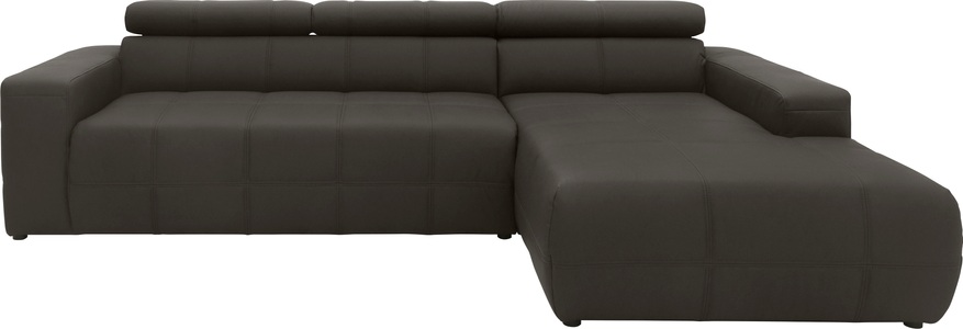 DOMO collection, DOMO collection Wohnlandschaft »Brandon«, inklusive Kopfteilverstellung, wahlweise mit Sitztiefenverstellung, DOMO collection Ecksofa »Brandon grosse Ausführung B/T/H: 289/177/80 cm, auch in Leder und Cord«, mit Kopfteilverstellung, wahlweise Sitztiefenverstellung, L-Form