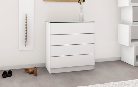 borchardt Möbel, borchardt Möbel Kommode »Vaasa«, Breite 76 cm, Glasoberboden, borchardt Möbel Kommode »Vaasa«, Breite 76 cm, Glasoberboden