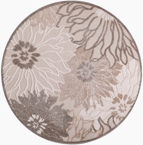 Sanat Teppich »Floral 2«, rund, 6 mm Höhe, In- und Outdoor geeignet, florales Design, Balkon, Terasse