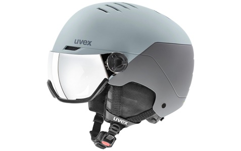 Uvex, Uvex Wanted VIS Skihelm, Uvex Skihelm Wanted Visor - glacier - rhino mat (Grösse: 54-58)