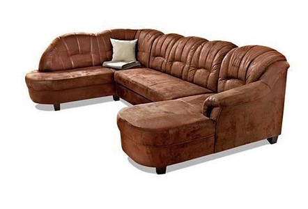 HOME AFFAIRE, Home affaire Wohnlandschaft »Budapest«, wahlweise mit Bettfunktion, Home affaire Wohnlandschaft »Budapest, viel Platz, Breite 288cm, zeitlos und elegant, U-Form« wahlweise mit Bettfunktion