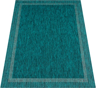 PACO HOME, Paco Home Teppich »Roma 272«, rechteckig, Flachgewebe, meliert, mit dezenter Bordüre, In- und Outdoor geeignet, Paco Home Teppich »Roma 272«, rechteckig, 4 mm Höhe, Flachgewebe, meliert, mit dezenter Bordüre, In- und Outdoor geeignet