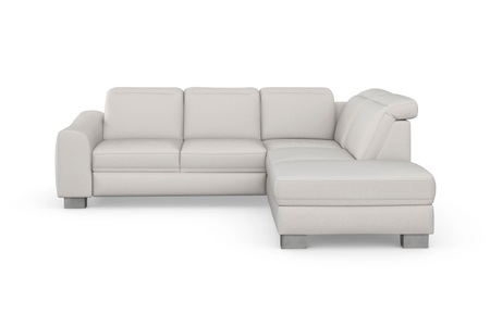 sit&more Ecksofa »Durness«, mit Federkern und hochwertigen Edelstahlfüssen, wahlweise mit Kopfteilverstellung, Bettfunktion und Stauraum oder mit Bettfunktion und Bettkasten