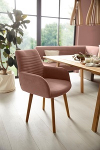 GOODproduct, GOODproduct Armlehnstuhl »Alessja«, (Set), 2 St., Microfaser, Bezug aus Microfaser, Gestell aus Eiche Massivholz, GOODproduct Armlehnstuhl »Alessja«, (Set), 2 St., Microfaser, Bezug aus Microfaser, Gestell aus Eiche Massivholz