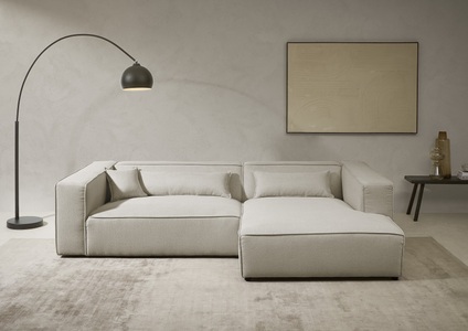 LeGer Home by Lena Gercke, LeGer Home by Lena Gercke Ecksofa »PIARA XXL, Big-Sofa in Cord oder Leinenoptik, L-Form, mit Kedernaht«, wahlweise Ottomane rechts/links, schwarze Füsse, extra tiefe Sitzfläche, LeGer Home by Lena Gercke Ecksofa »PIARA XXL, Big-Sofa, Cord, Leinenoptik o. Strukturstoff, L-Form« wahlweise Ottomane rechts/links, Kedernaht, extra tiefe Sitzfläche