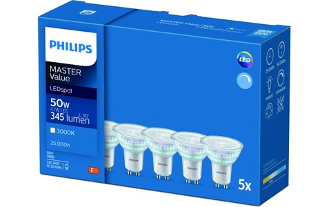 Philips, Philips LED-Leuchtmittel »Lampe MASTER L«, GU10, Warmweiss, Philips LED-Leuchtmittel »Lampe MASTER L«, GU10, Warmweiss