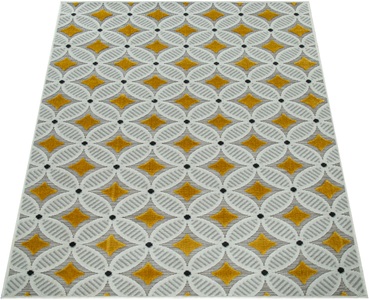 PACO HOME, Paco Home Teppich »Charleroi 493«, rechteckig, 3 mm Höhe, 3D-Retro Design, In- und Outdoor geeignet, ideal im Wohnzimmer & Schlafzimmer, Paco Home Teppich »Charleroi 493«, rechteckig, 3 mm Höhe, 3D-Retro Design, In- und Outdoor geeignet