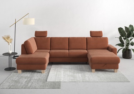 Home affaire Wohnlandschaft »Summer«, mit oder ohne Bettfunktion und Bettkasten, Cord-Bezug