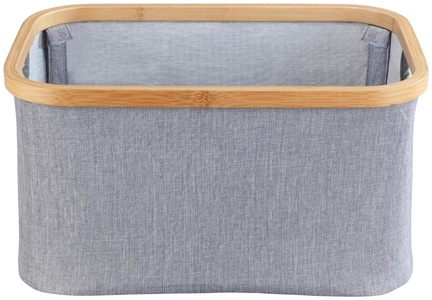 Wenko, Wenko - Aufbewahrungskorb Bahari faltbar, Aufbewahrungsbox, Faltbox mit Bambus, WENKO Aufbewahrungskorb »Bahari«, BxTxH: 38x20x26 cm
